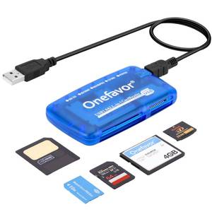 lot 6009 image: Onefavor SmartMedia Cards Reader Writer, All-in-1 USB Universal Multi Card Adapter Slim Hub Read Smart Media SD, XD, CF, MMC, MS Pro Duo, Camera Flash Memory Cards Reader for Windows, Mac, Linux