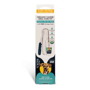 lot 6388 image: RADIUS All Ages Dog Dental Kit Blue 1 Manual Toothbrush 0.8oz Toothpaste 1 Case 3.7oz Assembled