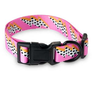 lot 6395 image: Vibrant Life Dog Collars Lightning Bolt Fashion Pet Collar Pink Size Large