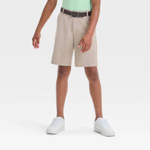 lot 6417 image: Boys Golf Shorts - All In Motion� Tan 12 UPF 50 Protection, 4-Way Stretch, Recycled Polyester, Lightweight Fabric