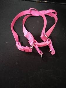 lot 6420 image: Pink Nylon Adjustable Pet Harness with Metal Hardware