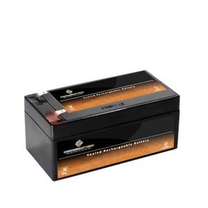 lot 6449 image: CB CHROMEBATTERY 12V 3.5AH Maintenance-Free Battery for Alarm Systems, Scooters, Toys, Emergency Lights, and More - Spade (F2) Terminal