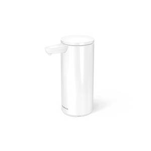 lot 6477 image: simplehuman 9 oz. Touch-Free Automatic Rechargeable Sensor Pump, White Stainless Steel, New - Retail $78.62