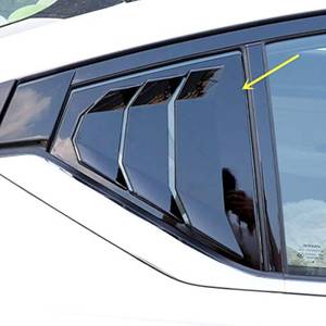 lot 6496 image: A2X Sport Gloss Black Quarter Window Scoops Louvers For Nissan Altima 2019 2020 2021 2022 2023 2024 2025 (Black)