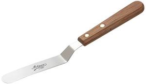 lot 6498 image: Ateco 1385 Offset Spatula with 4.5-Inch Stainless Steel Blade, Wood Handle, 4.5 Inch, natural