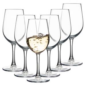 lot 9460 image: Wine Glasses Set of 6, 12oz RedWhite Wine Glass Set, Clear Stemmed Wine Glasses Fit for Wine Tasting, Wedding, Birthday and Home
