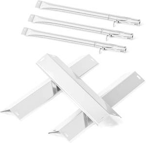 lot 9469 image: Grill Replacement Parts for Pit Boss Pro Series 1100 Wood Pellet and Gas Combo Grill,Stainless Steel Heat Plate Burner for Pitboss pro 1100 Series 3 Burner Combo Pellet Grill.