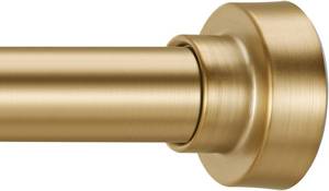 lot 1410 image: YNL Shower Curtain Rod 34-82 Inches (2.8-6.8ft) Adjustable Spring Shower Rod No Drilling, Non-Slip, Never Rust, Stainless Steel, Suitable for Bathroom Window Living room, Gold