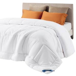 lot 1412 image: Bedsure Comforter Duvet Insert - Quilted Comforters Queen Size, All Season Duvet, GentleSoft� Down Alternative Bedding, with 8 Tabs, Gifts for WomenMen, White, Queen 88 x 88 Inches