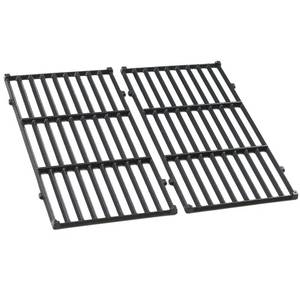 lot 1419 image: A 17.5 Inch 7637 Cooking Grates for Weber Spirit and Spirit II 200 Series Spirit E210 Spirit E220 Spirit S210 S220 with Front Control, Cast Iron Grates Replacement Parts for Weber Spirit 2 Burner E-210