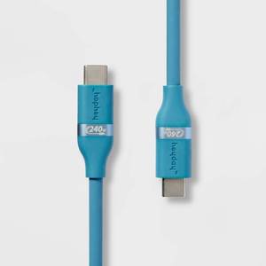 lot 2249 image: A 6 USB-C to USB-C Fast Charging Silicone Cable - heyday� Bluebird