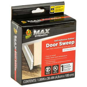 lot 2267 image: Duck Max Rubber Self-Adhesive Door Sweep White 1.88 in. x 39.4 in.