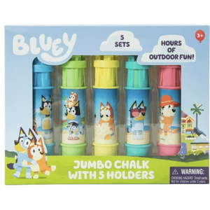 lot 2297 image: Bluey Jumbo Chalk With 5 Holders