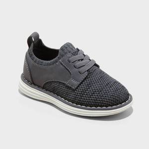 lot 2306 image: Toddler Shane Knit Dress Shoes - Cat and Jack� Charcoal Gray 10T Elastic Laces, Pull-On, Non-Marking Outsole