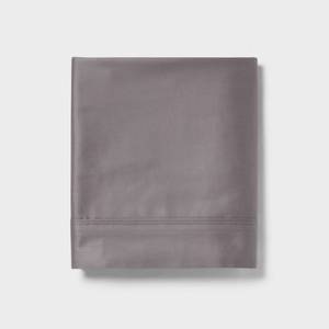 lot 2308 image: Twin 400 Thread Count Performance Flat Sheet Dark Gray - Threshold� Cotton Sateen, Machine Washable, OEKO-TEX Certified