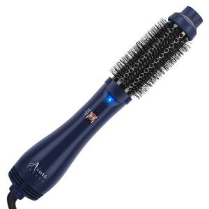 lot 2312 image: Hair Dryer Brush, Aima Beauty 4-in-1 Upgrade Hot Air Straightener Curler Function for Women, Hair Styling Tools, Prussian Blue-Round