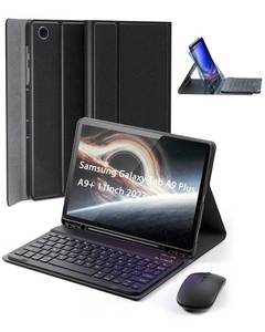 lot 2320 image: TUNKARMOR Case Keyboard for Samsung Galaxy Tab A9 Plus  A9 11inch 2023 - Mouse and Detachable Magnetic Keyboard, Slim Case with S Pen Holder, Auto SleepWake (Black)
