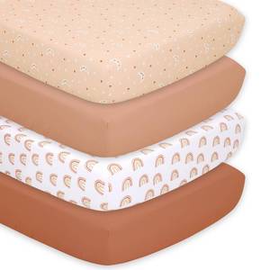 lot 2346 image: The Peanutshell 4-Pack Fitted Crib Sheet Set - Super Soft and Breathable Baby Girl or Boy Crib Sheets, Nursery Decor, Fit for Standard Mattress Cover- Boho