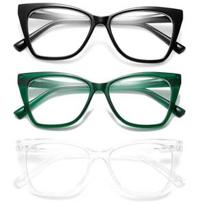 lot 2355 image: Viseng Fashionable Elegant Oversized Cat Eye Computer Reading Glasses for Women - Stylish and Durable Eyewear 1.0