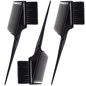 lot 2356 image: Emperor Hair Dye Brushes - 3 Angled Tint Applicators With Integrated Combs - Root Touch Up and Color Brush for Salon (Black)