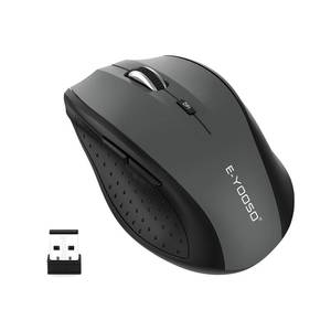 lot 2367 image: E-YOOSO Wireless Mouse for Laptop, Portable Optical Computer Mouse, 6 Buttons, Cordless 2.4GHz with USB Receiver, 5-Level 4800 DPI, 18 Months Battery Life, for PC, Chromebook, Windows, Mac