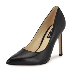 lot 3682 image: Nine West Womens Tatiana Pump, Black Leather, 9