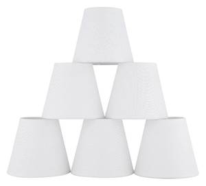 lot 3685 image: Ruiever 6pack Small Lampshades Clip On Bulb Fabric Lamp shade Bottom 5.9x Top 3.54xH 5.12 for Chandeliers Wall Ceiling Table and Floor Lamps Eyes Protected Lampshades (White)