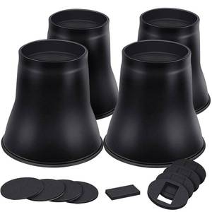 lot 3689 image: ANNKUT Bed Risers 6 Inch Heavy Duty, Round Furniture Risers for Bed Desk Table Sofa CouchBed Lifts Risers, Support up to 6000 Lbs(4 Pack Black)
