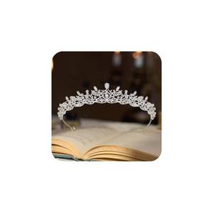 lot 4368 image: SWEETV Silver Tiara Crown for Women,Princess Tiaras for Girls,Crystal Retro Hair Accessories for Wedding Birthday Prom Pageant Quinceanera