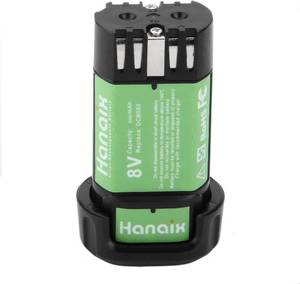 lot 4376 image: Hanaix 2000mAh 8V Li-ion Battery Replacement for DEWALT DCB080 DW4390 DCF680 DCF680N1 DCF680N2 DCF680G2 DCF682 DCL023 DCB095 Battery