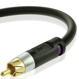 lot 4382 image: Mediabridge ULTRA Series Subwoofer Cable (25 Feet) - Dual Shielded with Gold Plated RCA to RCA Connectors - Black