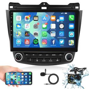 lot 9476 image: for Honda Accord 2003-2007 Android Car Radio Stereo 10.1 inch Capacitive HD Touch Screen Mirror Link GPS Navigation Head Unit with WiFi Bluetooth USB FM Car Audio Steering Wheel Controls - Retail $114.87