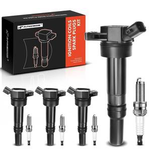 lot 9490 image: A-Premium Set of 4 Ignition Coil Pack (2-pin) and Iridium Spark Plugs Compatible with Hyundai Elantra 2012-2016 1.8L 4 Cyl, Tucson 2014-2020 2.0L 4 Cyl and Kia Soul 2012-2019 2.0L 4 Cyl