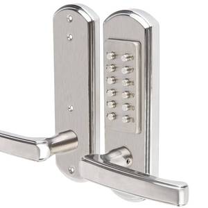 lot 9493 image: Keyless Mechanical Combination Door Lock Digital Code Keypad Security Entry Door Stainless Steel 304 Not Deadbolt (Only for The Left Handed Door Opens Inward) � (Right Handle)