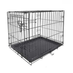 lot 9506 image: Vibrant Life Single-Door Folding Dog Crate with Divider 24
