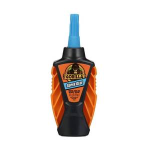 lot 10383 image: Gorilla 0.17fl oz 5.5g Micro Precise Super Glue Clear Fast Drying, Wood and Metal Adhesive, Stationery and Office Use