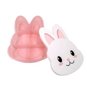 lot 10407 image: Cook With Color Bunny Snack Box Food Storage Container Pink