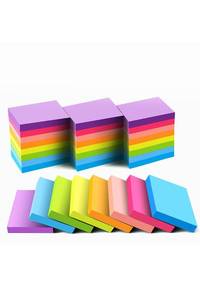 lot 10416 image: Sticky Notes 1.5x2 Inches, Bright Colors Self-Stick Pads, 24 Pack, 75 SheetsPad,1800 Sheets