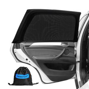 lot 10417 image: PEMOTech Car Window Shades(2 Pack)-Certified Car Side Window Sun Shades, UV Protection Breathable Spandex Baby Window Covers, Universal Fit Most (99percent) of Cars, Protect Privacy for Family (27.2inx39.8in)