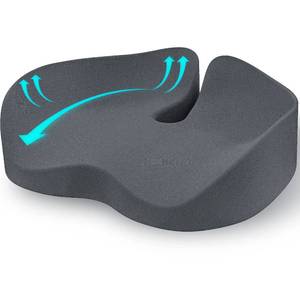 lot 10421 image: Seat Cushion for Office Chairs - Tailbone and Sciatica and Hip and Coccyx and Low Back Pain Relief Pillow - Memory Foam Pressure Relief Cushion for Long Sitting for Gaming, Compute, Desk Chair, Car Seat