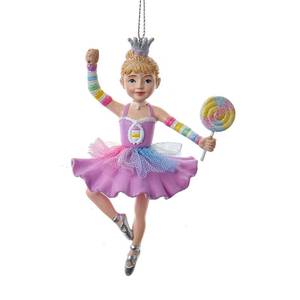 lot 10428 image: Kurt Adler Purple Dress Bubblegum Girl Ornament, 5�