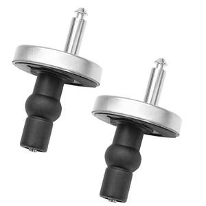 lot 10429 image: Moicstiy 2 Pcs Toilet Seat Hinge Fixings Quick Release Top Fix Rubber Nuts Screws Hinges Bolt Replacement Parts for Bathroom(45mm Wide)