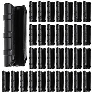 lot 10438 image: 50 PCS Greenhouse Clips 34 inch Plastic Greenhouse Clamps 20mm Black ABS Snap Clamp Tube Clip Garden Buildings Tube Clip for Greenhouse Film Sunshade Nets Frame Shelters- Outer  0.95� inner  0.78�