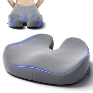 lot 11382 image: Ruizman Seat Cushions for Office Chairs - Large Office Chair Cushion for Butt - Memory Foam Seat Cushion for Tailbone Pain Relief  18.1x16.5 Inches (Dark Grey)