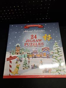 lot 11395 image: Christmas Town Fair 24 Jigsaw Puzzles Advent Calendar by Eurographics