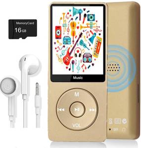 lot 12203 image: MP3 Player, Music Player with 16GB Micro SD Card, Build-in SpeakerPhotoVideo PlayFM RadioVoice RecorderE-Book Reader, Supports up to 128GB