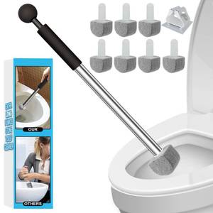 lot 12205 image: YINGMORE Pumice Stone Toilet Bowl Cleaner Toilet Deep Cleaning,Bathroom Cleaner Brush with Long Handle for Remove Hard Water Stains with Toilet Handle Pumice Stones