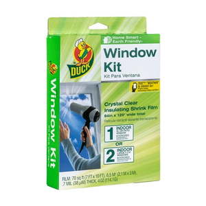 lot 12243 image: Duck Shrink Film Window Insulation Kit Indoor 84 in. x 120 in.