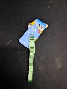 lot 12255 image: Small Green Nylon Dog Collar with Quick-Release Buckle