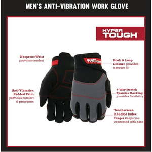 lot 12266 image: Hyper Tough Anti-Vibration Men s Work Glove - Size XL